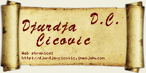 Đurđa Cicović vizit kartica